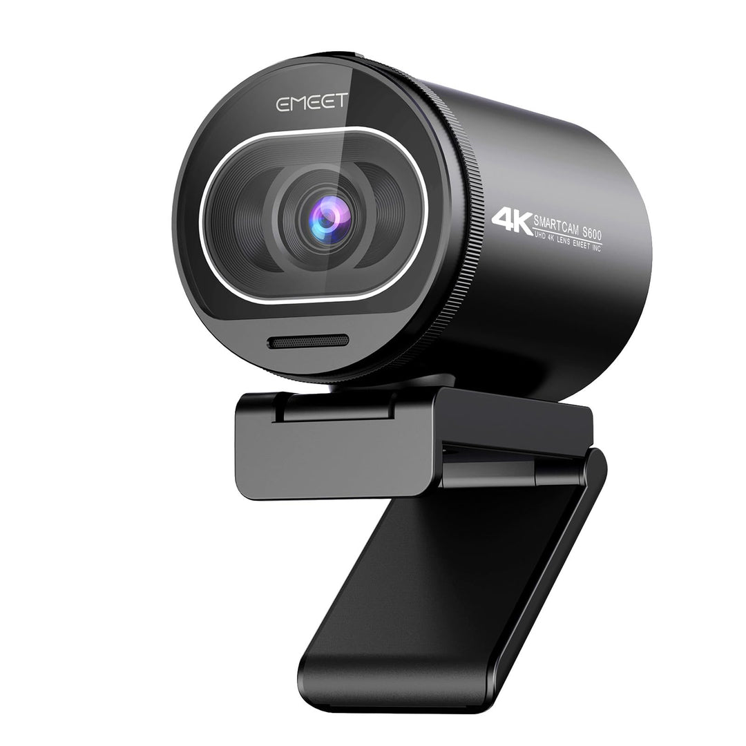 EMEET Webcam 4K S600, 1080P Webcam für PC mit Mikrofon, PDAF Autofokus, Lichtkorrektur, 73° Sichtfel