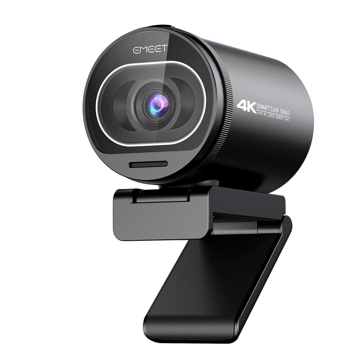 EMEET Webcam 4K S600, 1080P Webcam für PC mit Mikrofon, PDAF Autofokus, Lichtkorrektur, 73° Sichtfel