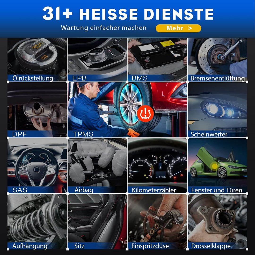 Autel MaxiPRO MP808S-TS Diagnosegerät Scanner 2023 Neueste mit 2 Jahre Update, ECU-Codierung, Full T