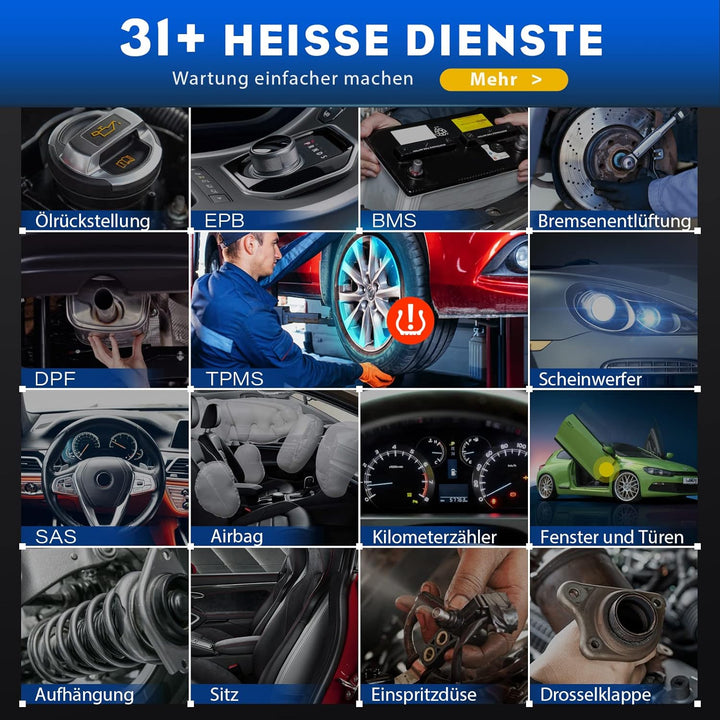 Autel MaxiPRO MP808S-TS Diagnosegerät Scanner 2023 Neueste mit 2 Jahre Update, ECU-Codierung, Full T