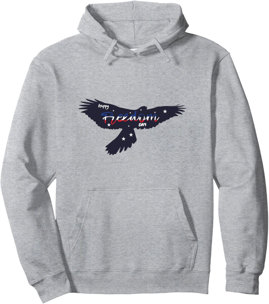 Freedom Eagle Patriotic American Flag Outfit 4th of July Pullover Hoodie