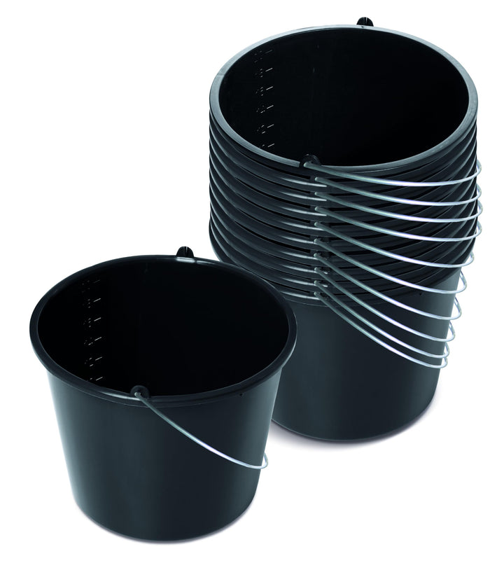 Kistenberg 10x Baueimer 20 Liter | Eimer mit Skala und ergonomischem Griff | aus robustem Kunststoff