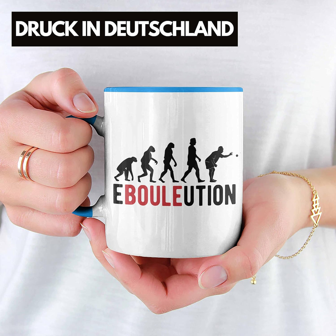 Trendation - Boule Tasse Geschenk Ebouleution Pétanque Boule-Spieler Geschenkidee Spruch (Blau), Bla