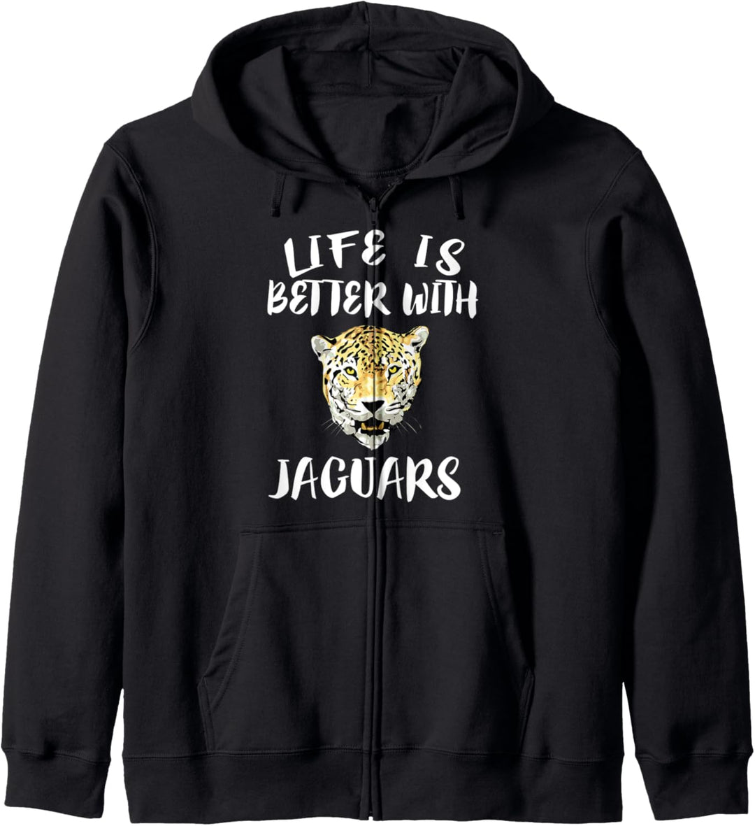 Life Is Better With Jaguars Animal Gift Kapuzenjacke