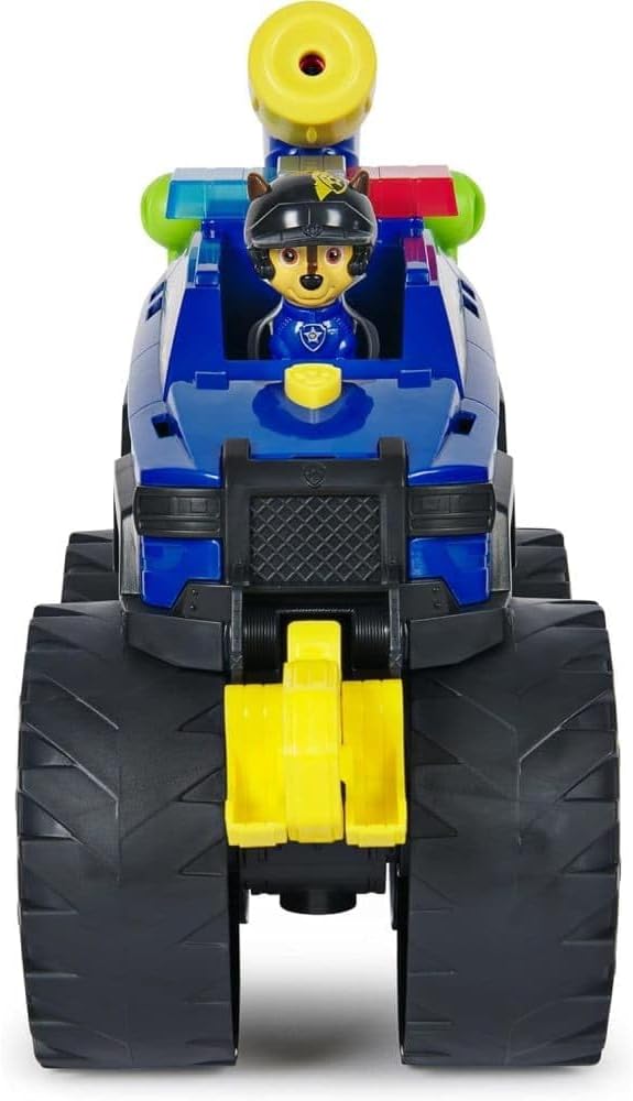 PAW PATROL Rescue Wheels - Chases Deluxe Monstertruck mit Geschoss-Abwurf, motorisierter Seilwinde,