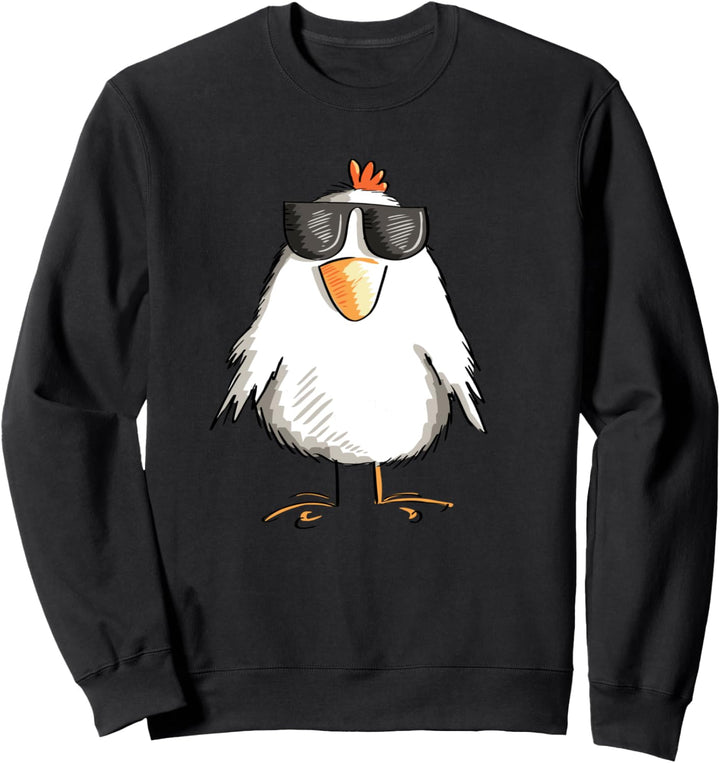 Cooles Huhn Mit Sonnenbrille I Hühner Geschenk Fun Sweatshirt