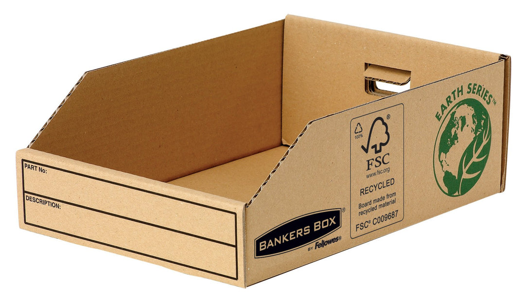 Bankers Box Earth Series Kleinteilebox 200mm (aus 100% recyceltem Karton, 50er-Packung) braun 200 mm