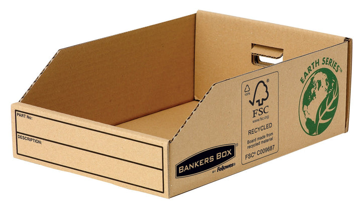 Bankers Box Earth Series Kleinteilebox 200mm (aus 100% recyceltem Karton, 50er-Packung) braun 200 mm