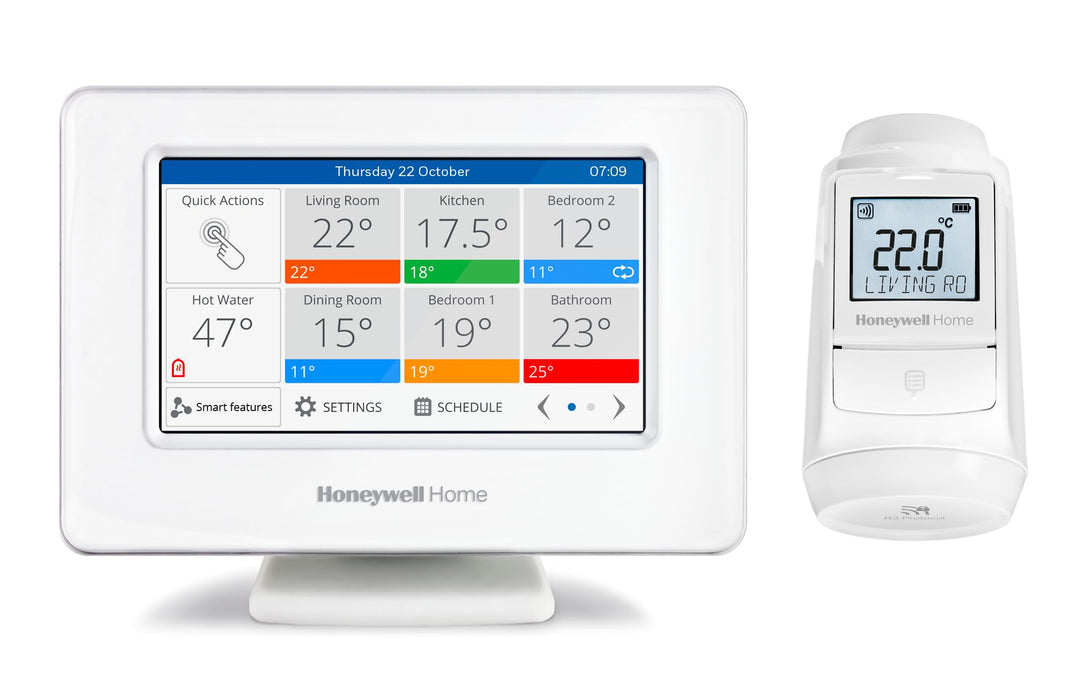 Honeywell Home Evohome Apartment Plus Lösung, Smart Wi-Fi Zentrales Bediengerät Wi-Fi mit Touchscree
