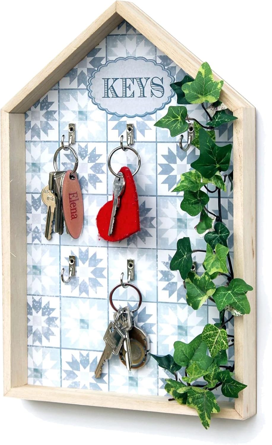 DENK Schlüsselkasten Weiss Holz Keys 32594 Schlüsselbox Schlüsselschrank Landhaus Vintage Shabby Chi