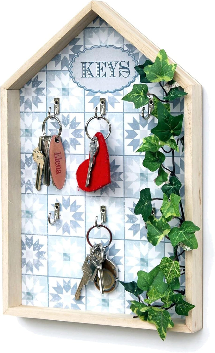 DENK Schlüsselkasten Weiss Holz Keys 32594 Schlüsselbox Schlüsselschrank Landhaus Vintage Shabby Chi