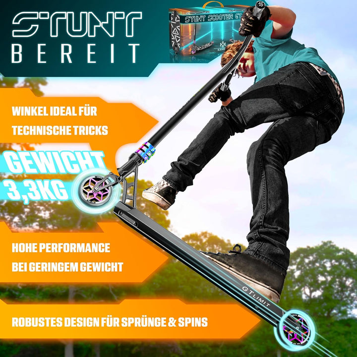 KESSER® Stunt Scooter GT-Limit 360° Lenkung Funscooter Stuntscooter mit Ständer ABEC 9 Kugellagern,