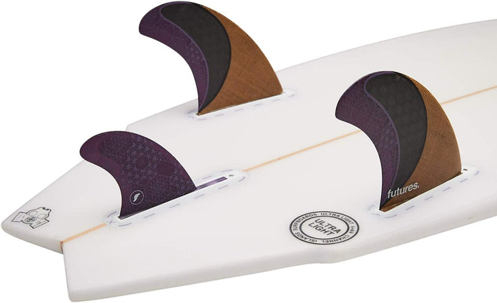 Futures Rasta Honeycomb Twin Surfboard Fin Jute Carbon Purple Einheitsgrösse, Jute Carbon Purple Ein