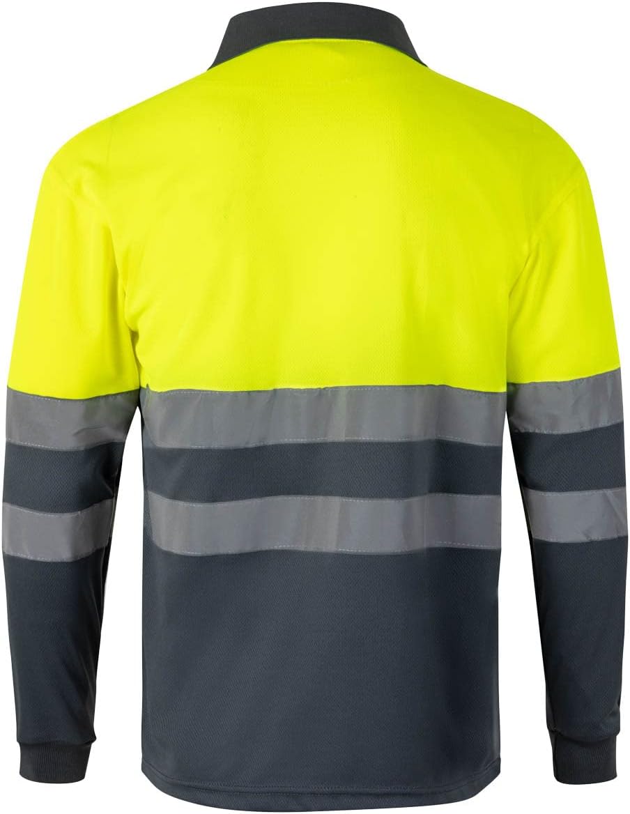 Velilla 175 - Signalshirt, langärmelig (Grösse XS) Farbe grau und gelb fluoreszierend 3XL Grau Y Ama