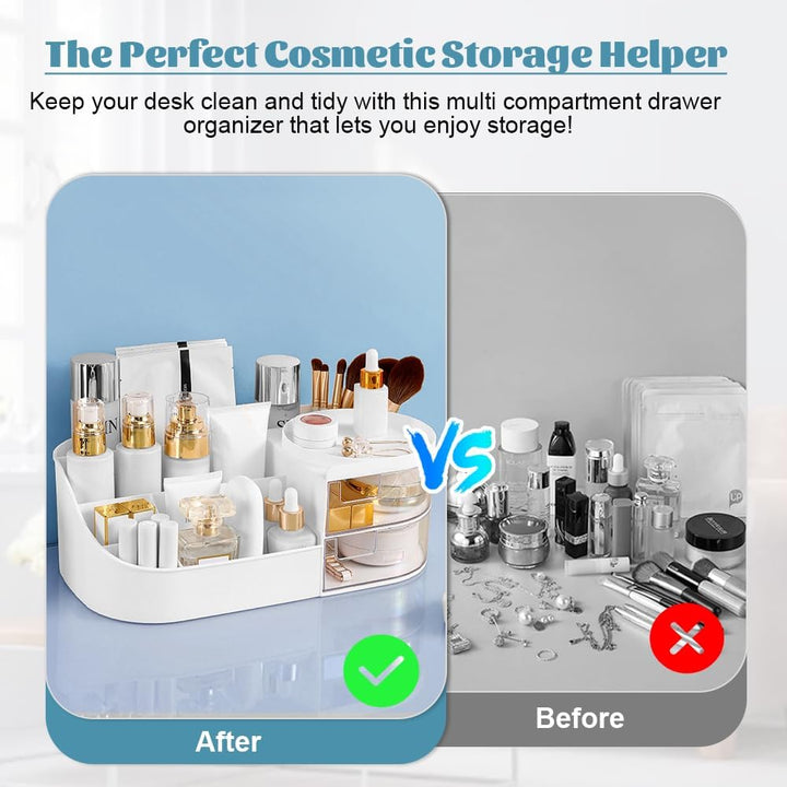 Make Up Organizer Kosmetik Aufbewahrungsbox mit Schubladen Schminktisch Organizer Schminkbox Beauty