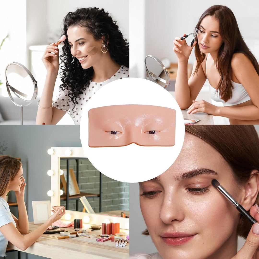 Kixolazr Augen-Make-up-Übungsbrett – realistisches Kosmetik-Make-up-Werkzeug aus Silikon – Augen-Mak