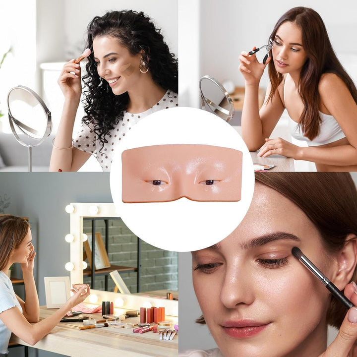 Kixolazr Augen-Make-up-Übungsbrett – realistisches Kosmetik-Make-up-Werkzeug aus Silikon – Augen-Mak