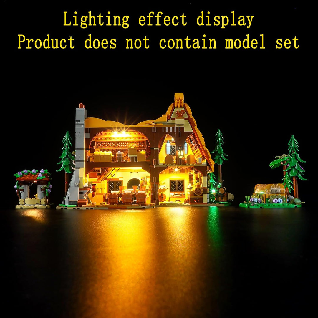 GEAMENT LED Licht-Set Kompatibel mit Lego 43242 Die Hütte von Schneewittchen und den Sieben Zwergen