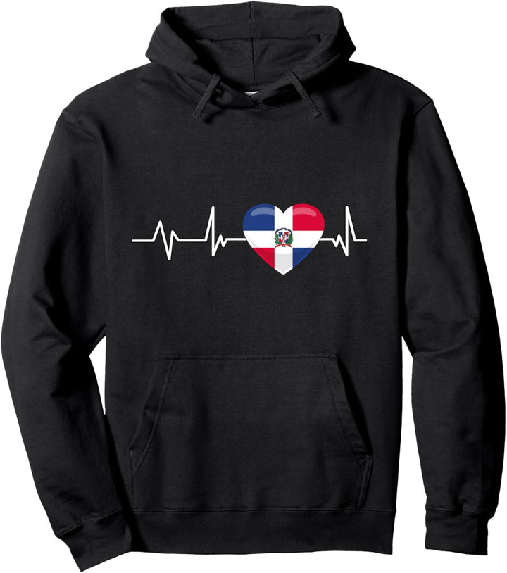 Dom Rep Herzschlag Reise Geschenk Dominikanische Republik Pullover Hoodie