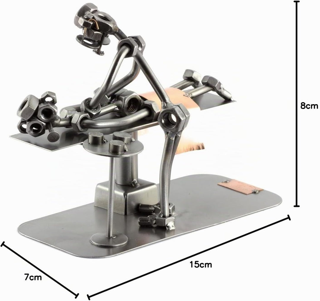 Steelman24 I Schraubenmännchen Masseur I Made in Germany I Handarbeit I Geschenkidee I Stahlfigur I