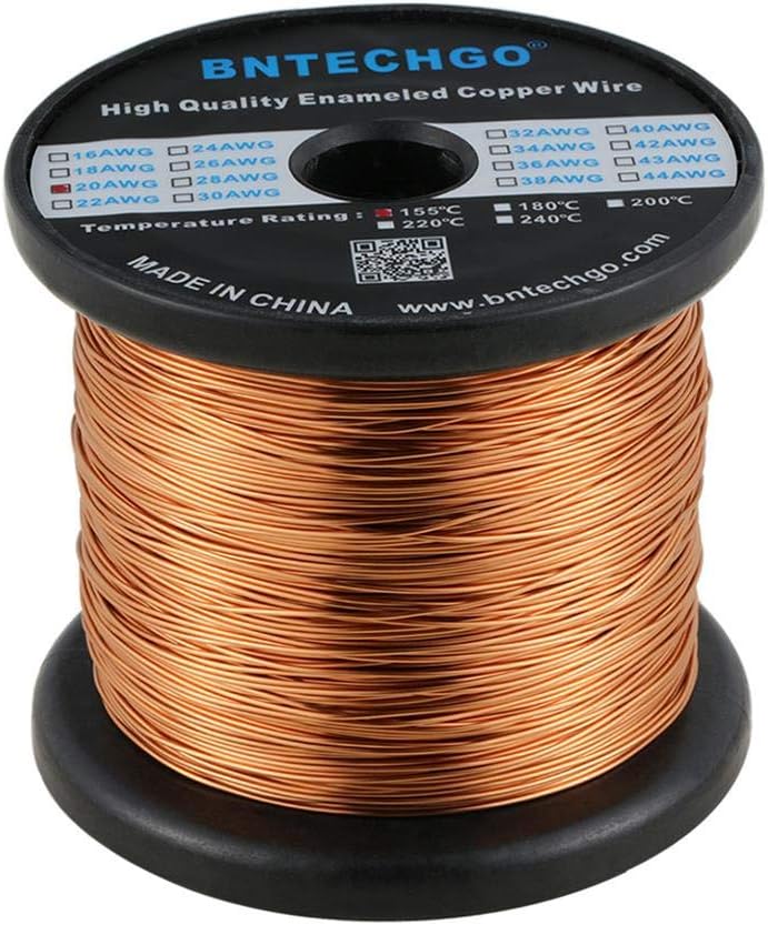 BNTECHGO 20 AWG Magnet Wire - Enameled Copper Wire - Enameled Magnet Winding Wire - 3.0 lb - 0.0315"