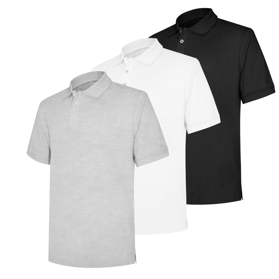 LiKing Herren Polo Shirts Baumwolle 3er Set Poloshirt Männer Hemd T-Shirt Kurzarm Shirt Einfarbig Ca