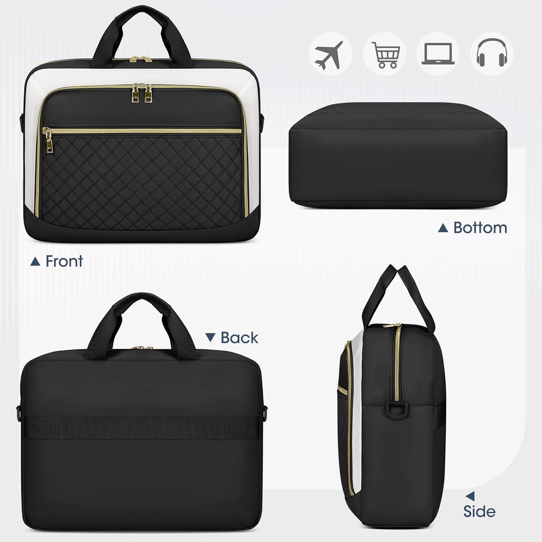 NEWHEY Laptoptasche 17,3 Zoll für Damen Laptop Aktentasche Computertasche Laptop Tasche Business Not