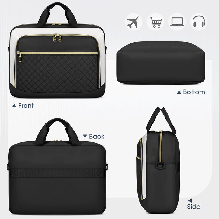 NEWHEY Laptoptasche 17,3 Zoll für Damen Laptop Aktentasche Computertasche Laptop Tasche Business Not