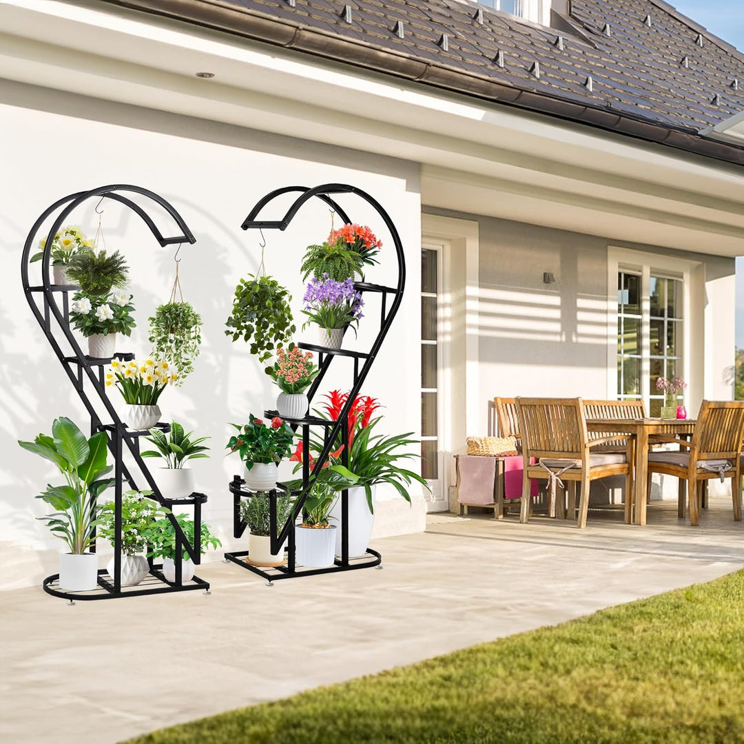 5-stufiger Pflanzenständer Metall Blumenständer für Metallsysteme mit Haken innen / aussen – mehrsch