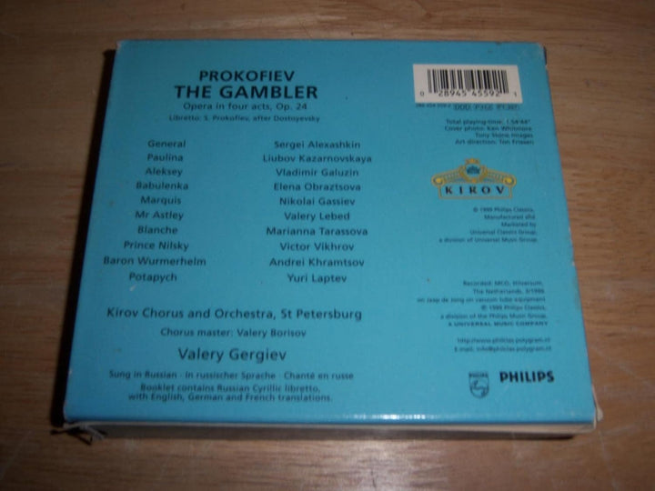 The Gambler (Der Spieler), Audio-CD
