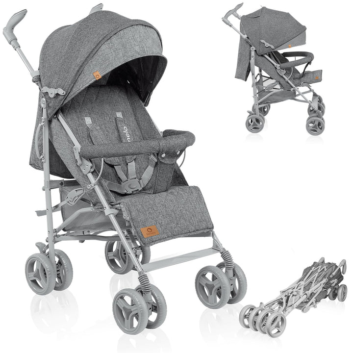 LIONELO Irma Kinderwagen bis 15 kg, Kinderwagen, leichter moderner Kinderwagen mit Liegefunktion, fa
