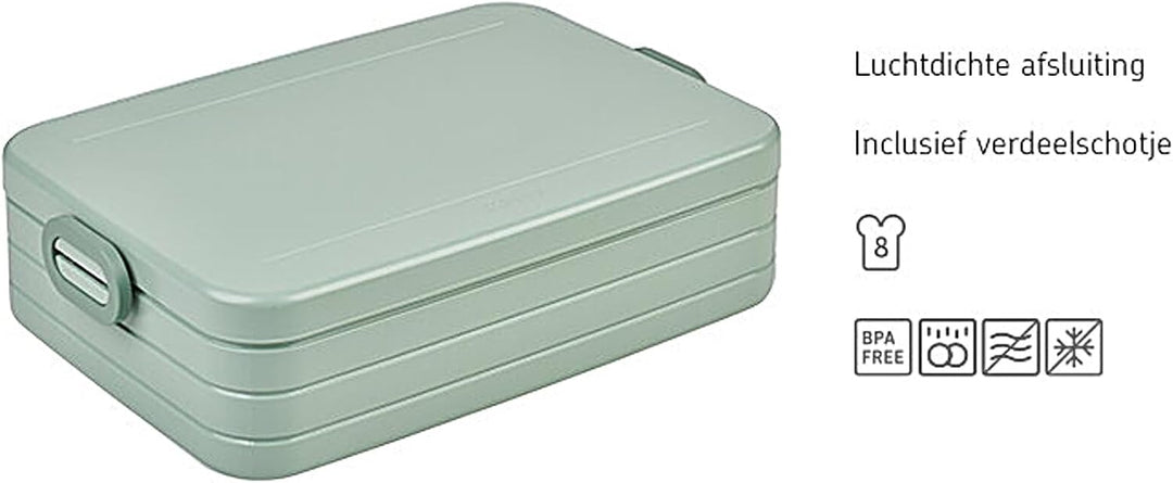 Mepal - Lunchbox Take a Break Large - Brotdose To Go - Für 4 Sandwiches oder 8 Brotscheiben - Meal P