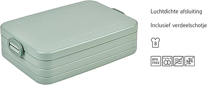 Mepal - Lunchbox Take a Break Large - Brotdose To Go - Für 4 Sandwiches oder 8 Brotscheiben - Meal P