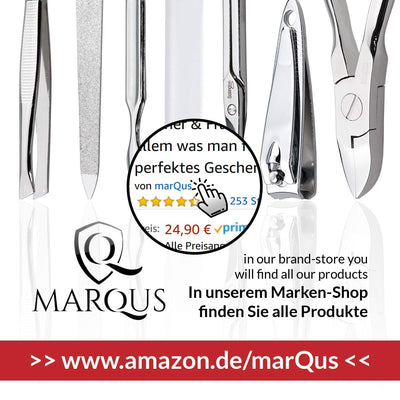 marQus Maniküre Set Damen und Herren Solingen Made in Germany 7 Teile mit patenierter Glasfeile für