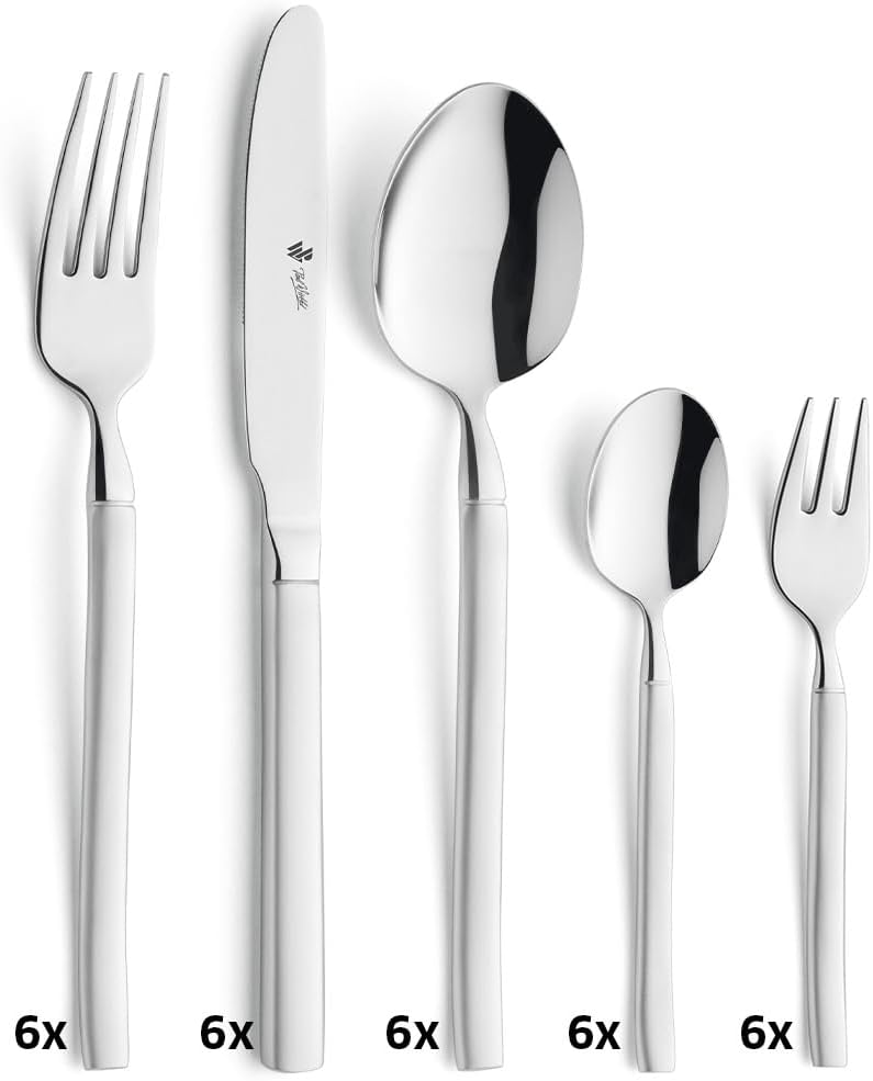 Paul Wirths BALI Besteck Set 6 Personen | pur und ausdrucksstark | stilvolle Designlinie | hochwerti