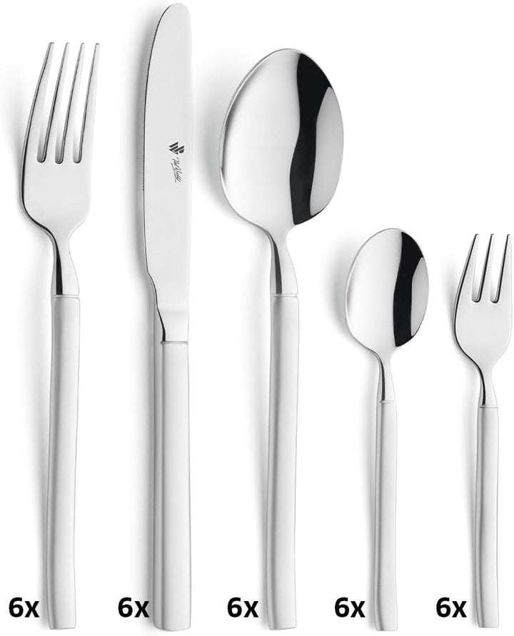 Paul Wirths BALI Besteck Set 6 Personen | pur und ausdrucksstark | stilvolle Designlinie | hochwerti