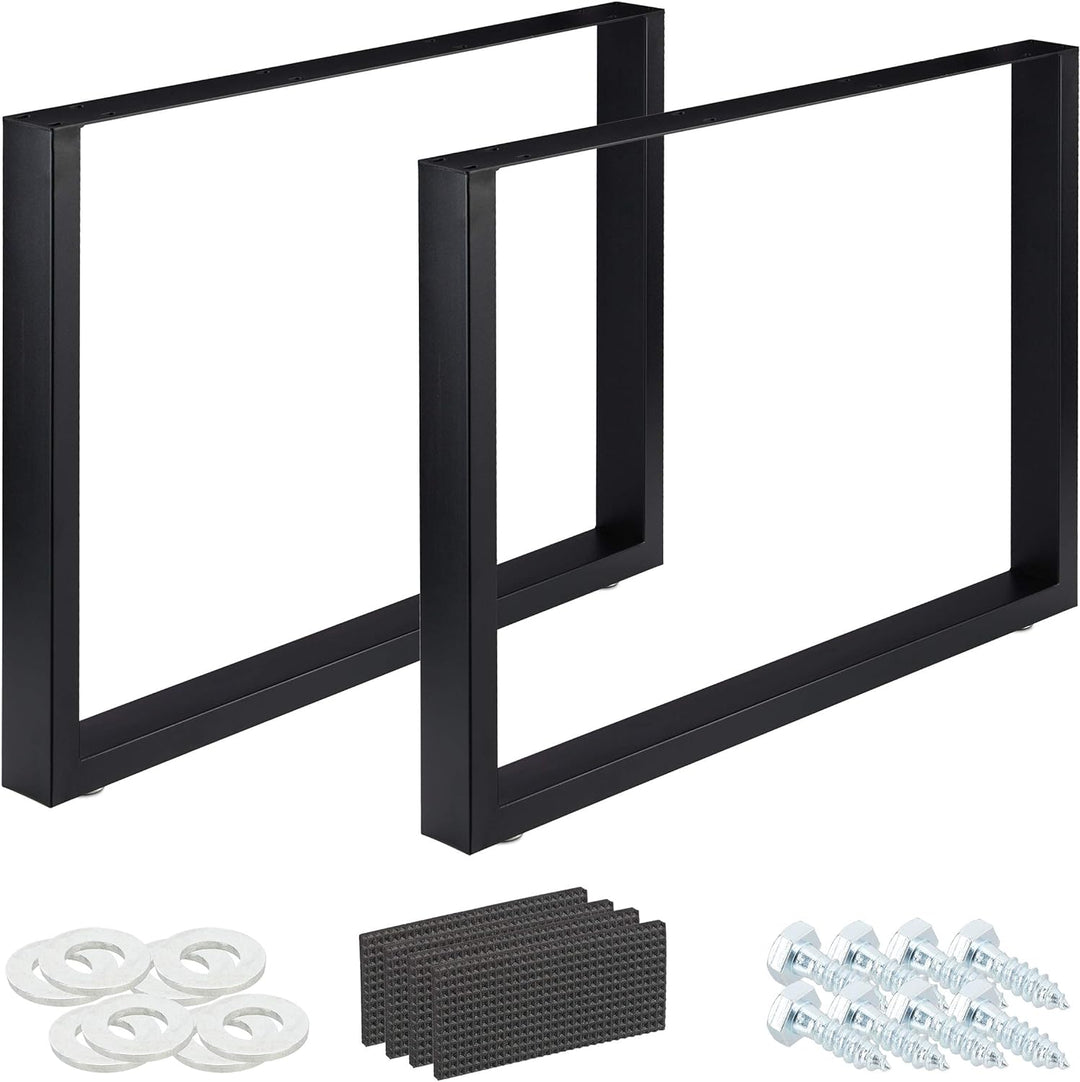 Relaxdays Tischkufen 2er Set, BxH: 100x72 cm, Metall Tischbeine Schreibtisch, Esstisch, Couchtisch,
