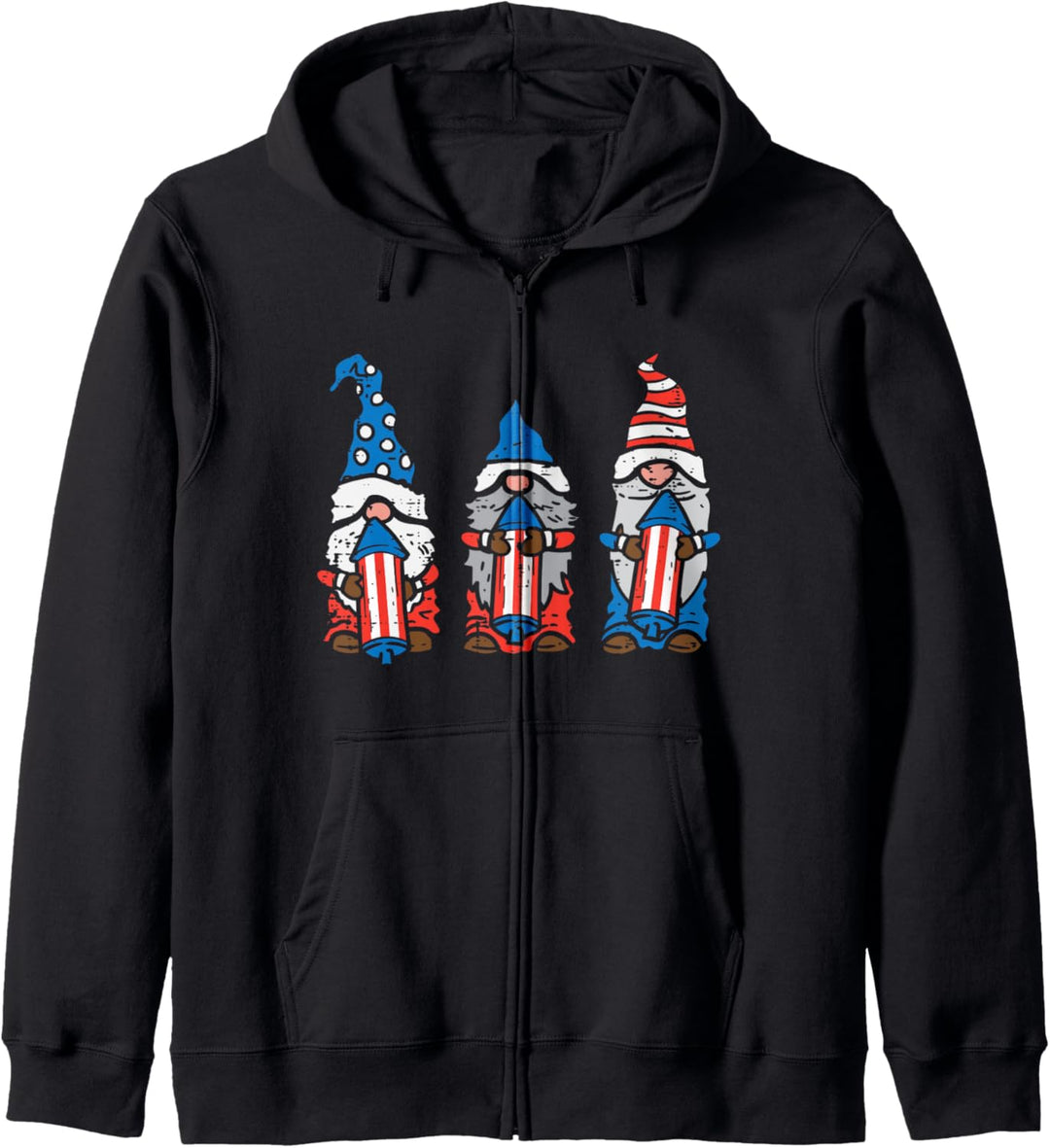 Gnomes Firecrackers American Flag 4th Of July Fourth Women Kapuzenjacke