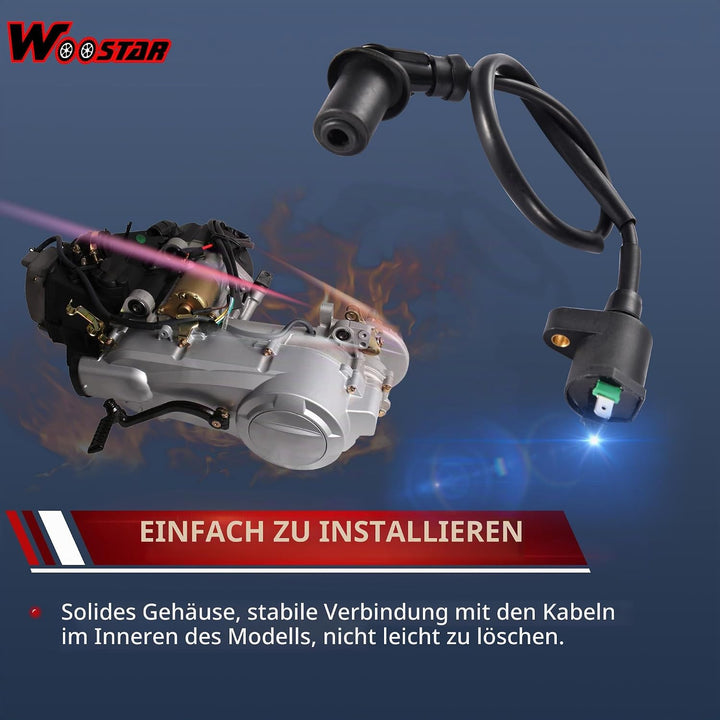 WOOSTAR CDI Box Zündspule Starterrelais Spannungsregler Ersatz für GY6 50ccm 125ccm 150ccm ATV Rolle