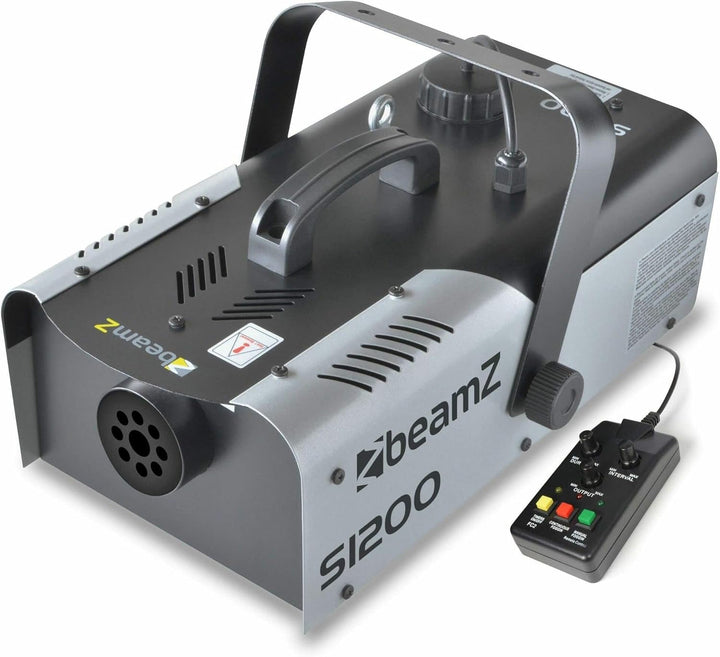 BeamZ S1200 MKII Nebelmaschine 1200 Watt, Fogger, Party Rauchmaschine, Fog Machine mit Intervall, Ti