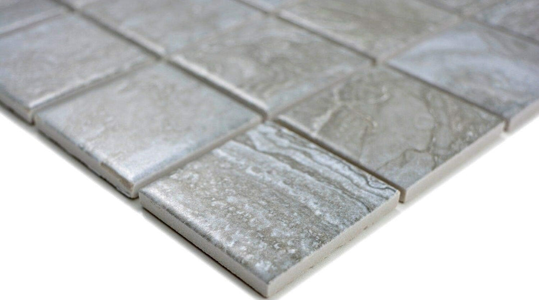 Mosaik Fliese Keramik Cortona dunkelgrau für WAND BAD DUSCHE KÜCHE FLIESENSPIEGEL THEKENVERKLEIDUNG