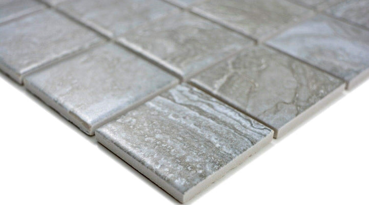 Mosaik Fliese Keramik Cortona dunkelgrau für WAND BAD DUSCHE KÜCHE FLIESENSPIEGEL THEKENVERKLEIDUNG