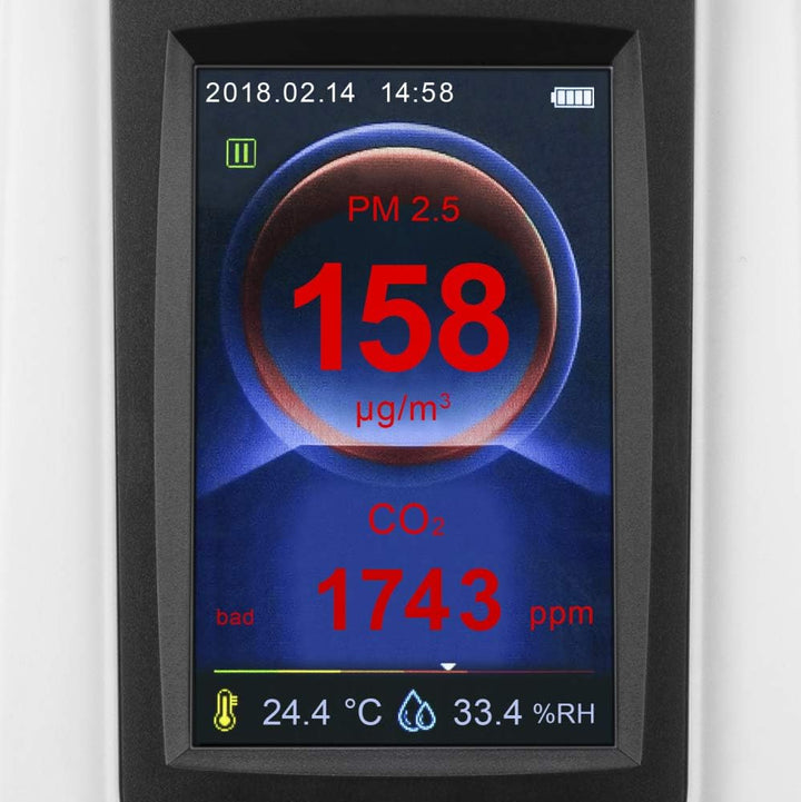 TROTEC CO2-Luftqualitätsmonitor und Partikelmessgerät BQ30 CO2 Ampel, Luftqualitätsmessungen, Kontro