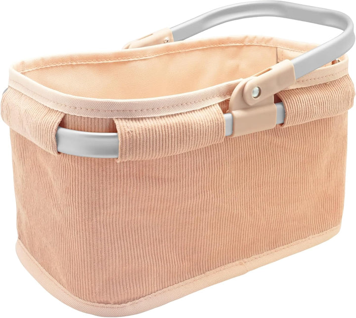 tanner DER KLEINE KAUFMANN TANNER Deco - Tragekorb aus Cord „Peach Blossom“ (Abmessung 28 x 17 x 15,