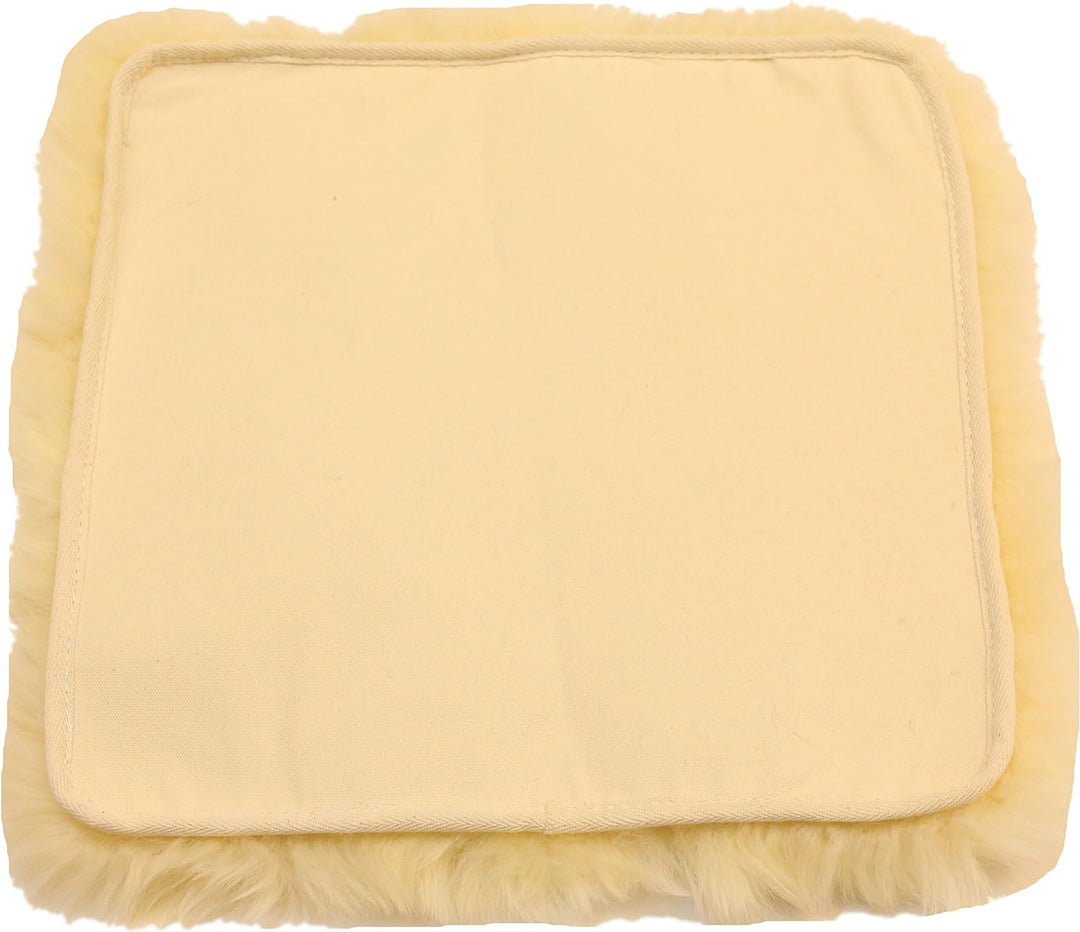 Reissner Lammfelle Sitzauflage DIANA-40-CHA aus Schaffell hochwollig quadratisch 40x40cm Champagner,
