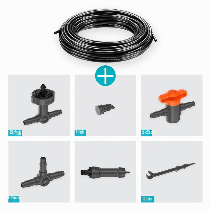 Gardena Micro-Drip-System Tropfbewässerung Set Balkon (15 Pflanzen): Starter-Set sofort einsatzberei