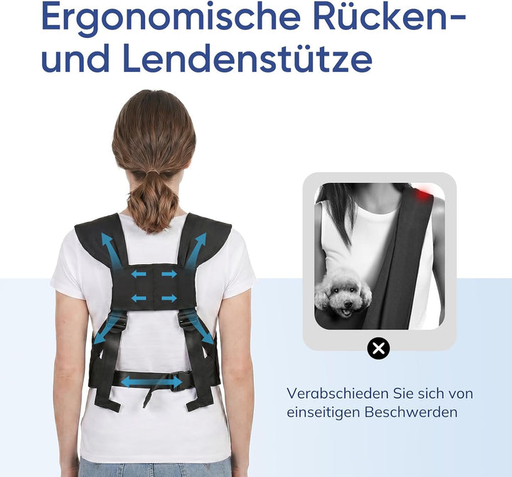 Supet Gepolsterten Gurten Hundetragetasche für kleine Hunde mit Bodenstütze | Gepolsterten Gurten zu