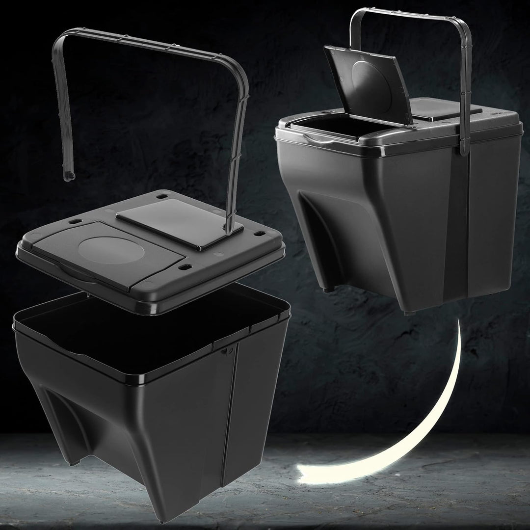 KADAX Mülltrennsystem, modularer Mülleimer aus Kunststoff, Recycling-Eimer für die Küche und das Bad