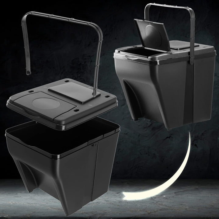 KADAX Mülltrennsystem, modularer Mülleimer aus Kunststoff, Recycling-Eimer für die Küche und das Bad