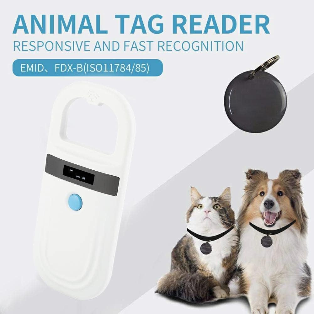 Haustier ID Chip Lesegerät, Hund Microchip Scanner Pet Reader USB Wiederaufladbarer Chipleser Katzen